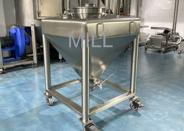شراء الفولاذ المقاوم للصدأ فراغ مكعب IBC مسحوق حمل دبابات / IBC حاوية خزان للناقل online manufacture