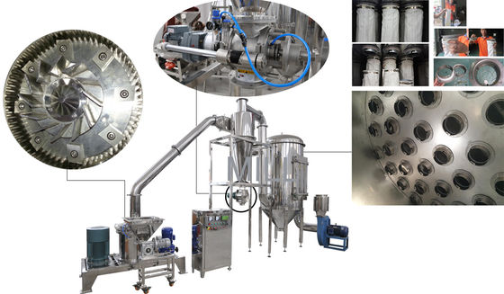 مسحوق جاف 2000rpm 10mm آلة طاحونة الكسافا